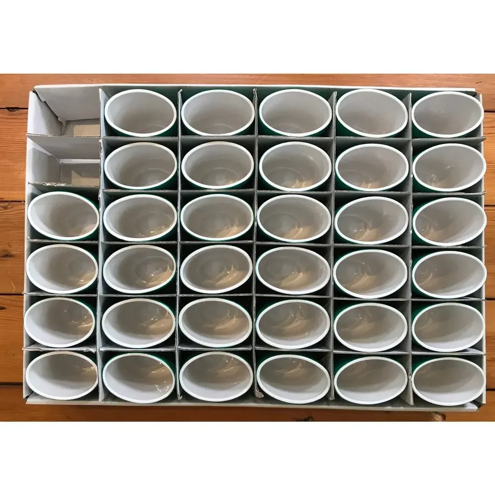 Set Lot 34 IKEA EKOLN Emerald Green Porcelain Vases Wedding Place Settings